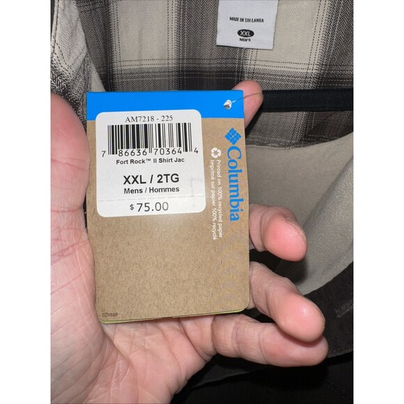 Xxl Mens Columbia Jacket Fort Rock II Shirt Jac Rn69724 Omni Shield - Picture 4 of 9